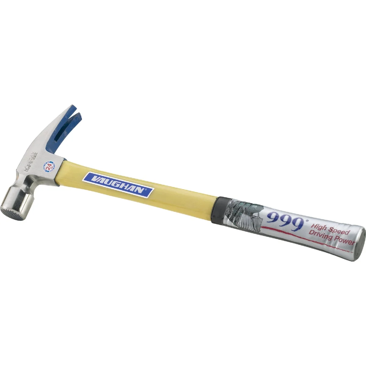 Casual Vaughan 999 24 Oz. Milled-Face Rip Claw Hammer with Fiberglass Handle Recyclable