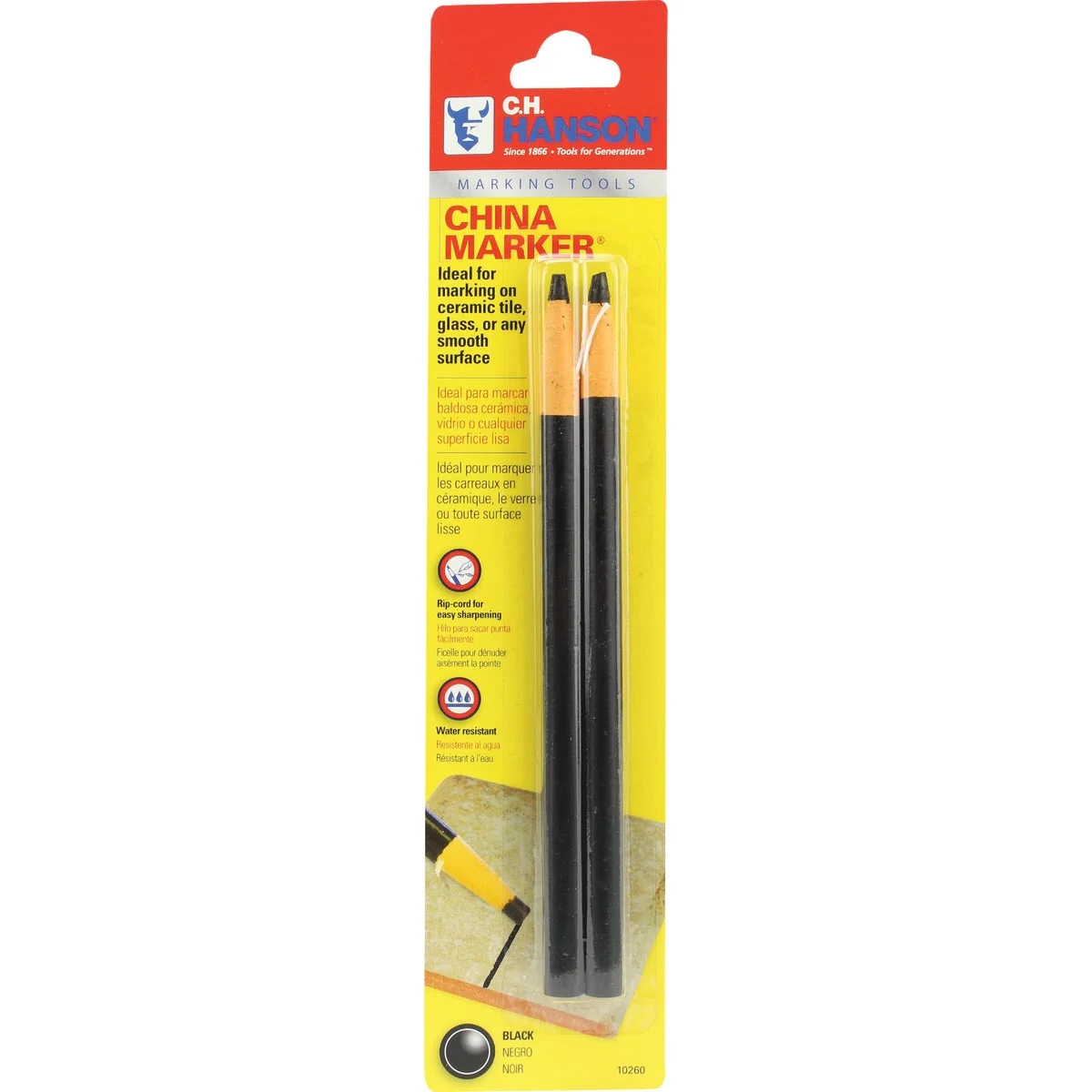 Fine Crafted CH Hanson Black China Marker 2-Pack High-End