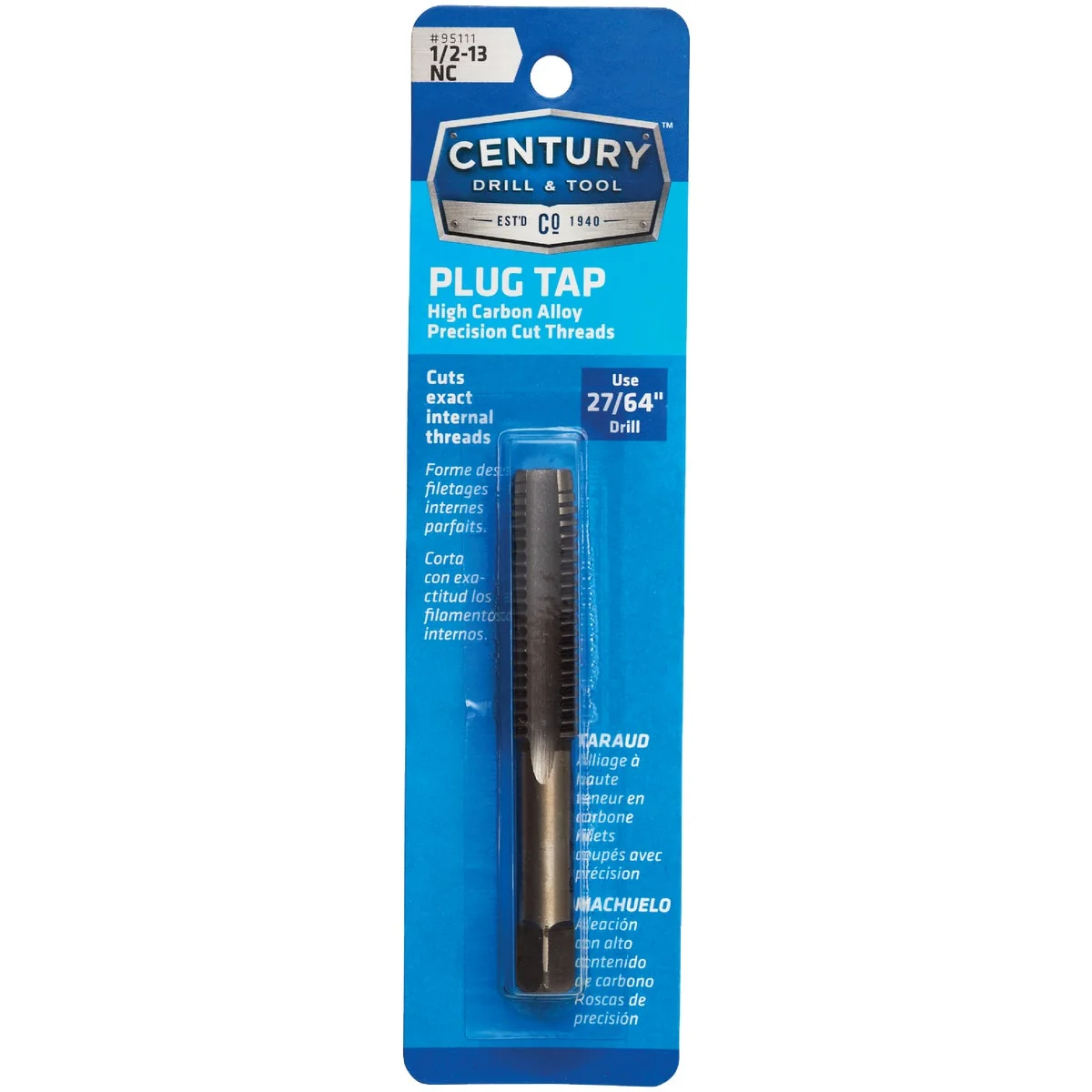 Outstanding Century Drill Tool 1 2-13 Carbon Steel National Coarse Tap-Plug Stylish