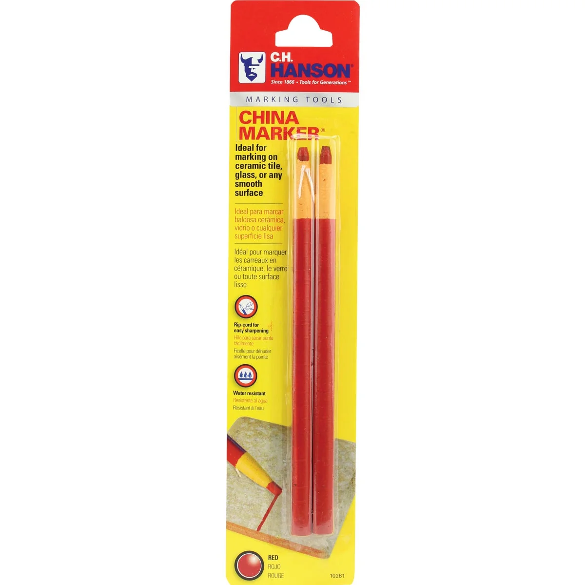 High-End CH Hanson Red China Marker 2-Pack Fine Crafted