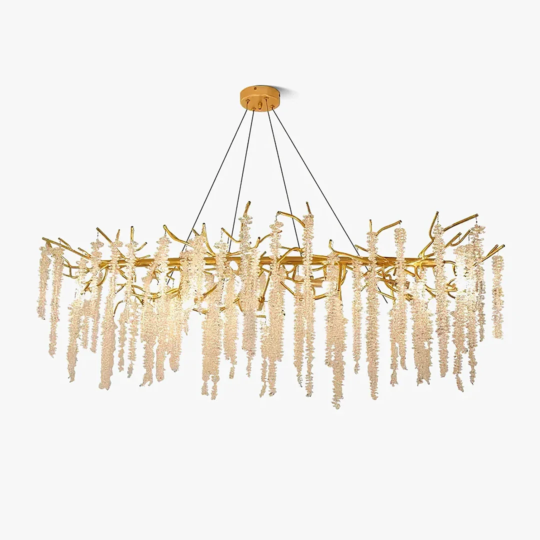 Solid Kristallen rieten kroonluchter Lightweight