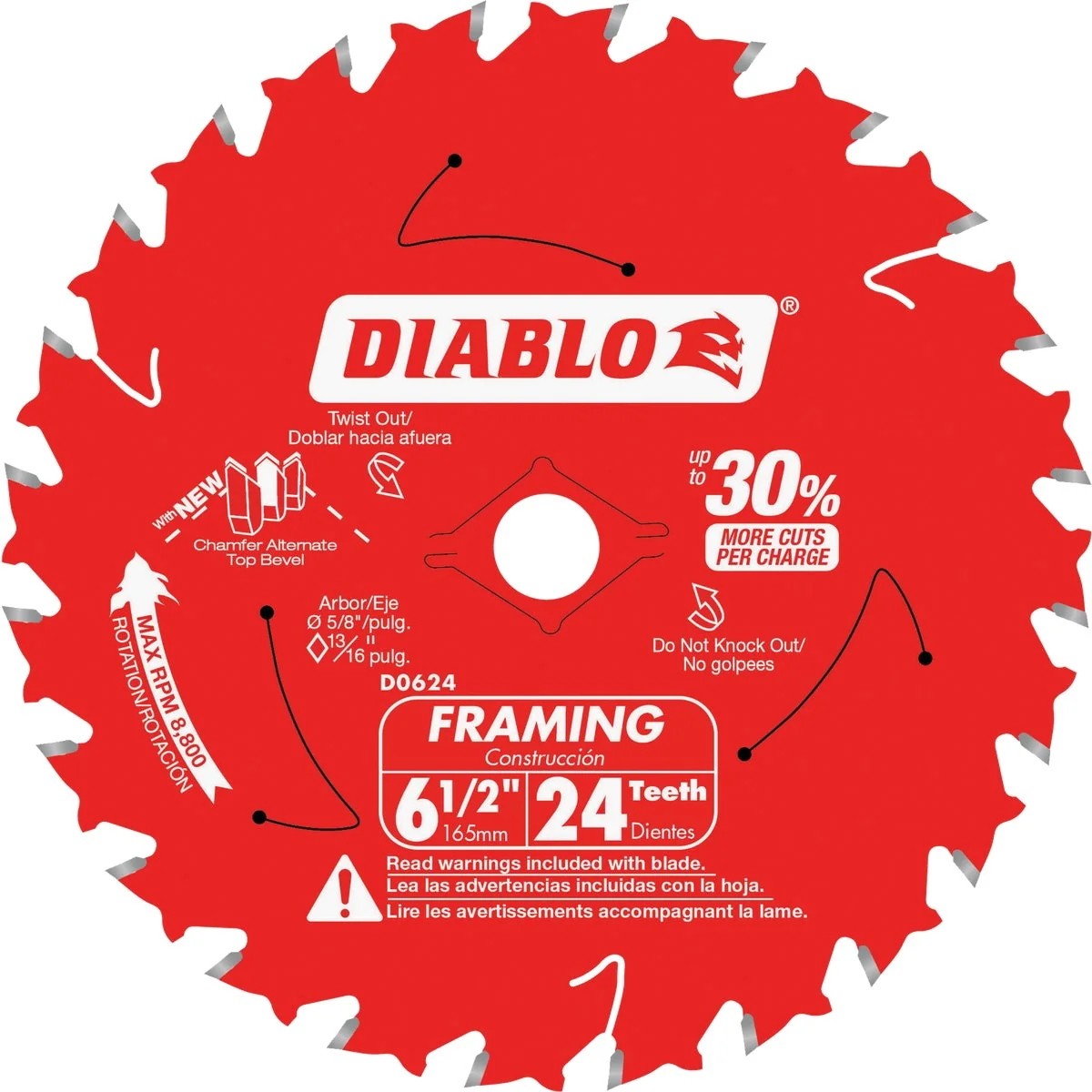 Solid Diablo 6-1 2 In. x 24-Tooth Framing Saw Blade Pro Bulk Pack 3-Pack Optimized
