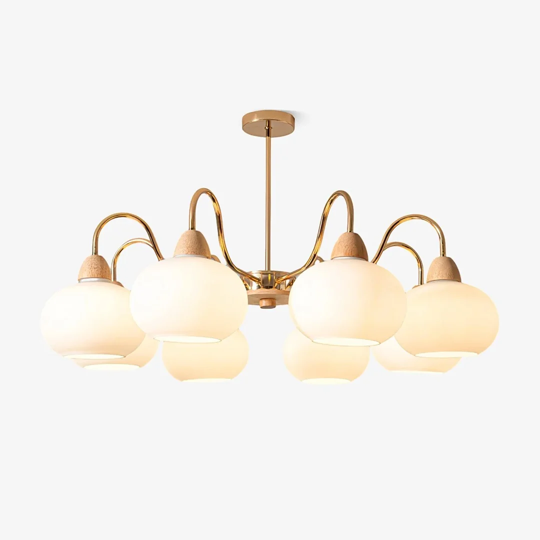Sophisticated Glazen Persimmon kroonluchter Carefully Designed