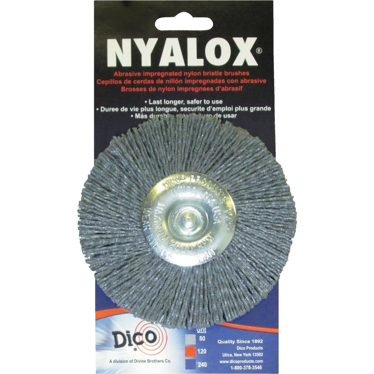 Healthy Dico Nyalox 4 In. Extra Coarse Drill-Mounted Wire Brush Carefully Designed