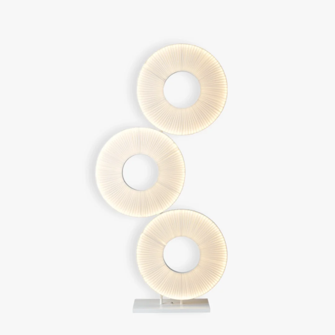 High-Grade Europese vloerlamp met drie ringen Soft