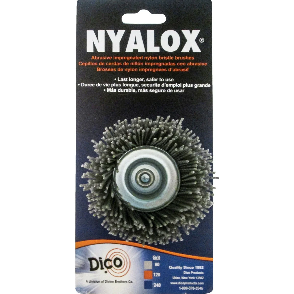 Fine Crafted Dico Nyalox 2-1 2 In. Extra Coarse Drill-Mounted Wire Brush Sustainable