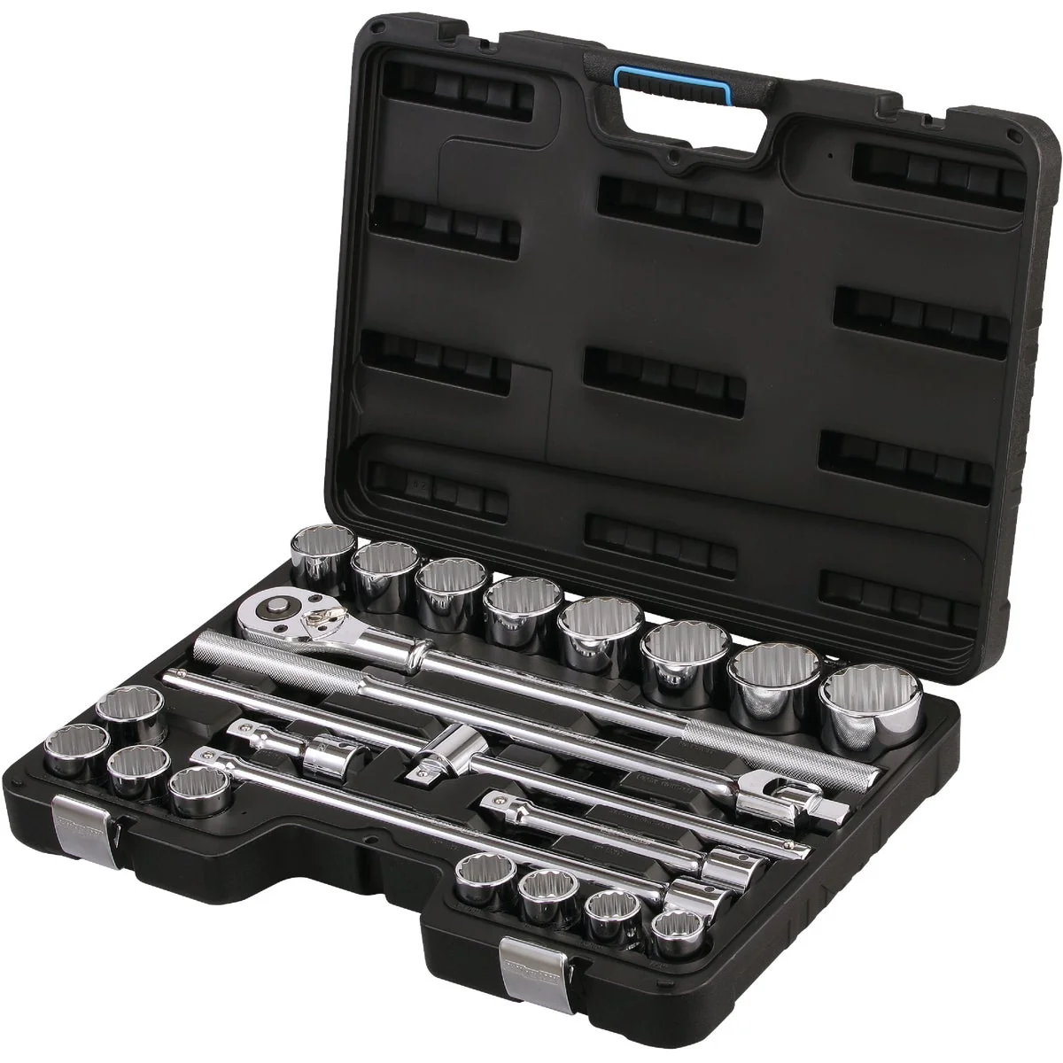 Professional Channellock Standard 3 4 In. Drive 12-Point Shallow Ratchet Socket Set 23-Piece Flexible