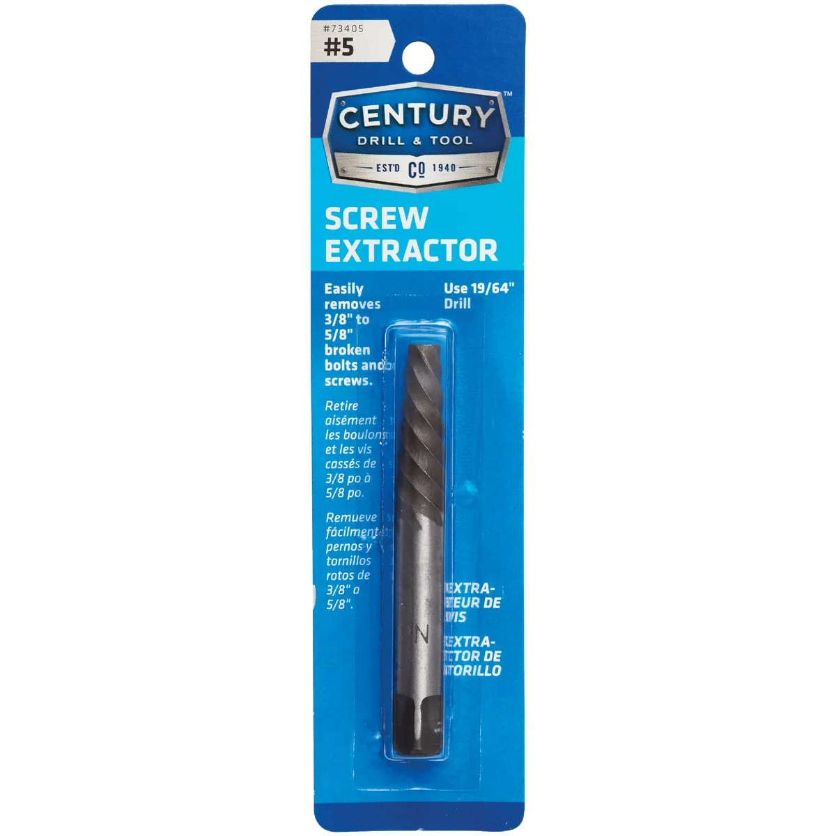 Responsible Century Drill Tool 5 Spiral Flute Screw Extractor Reusable