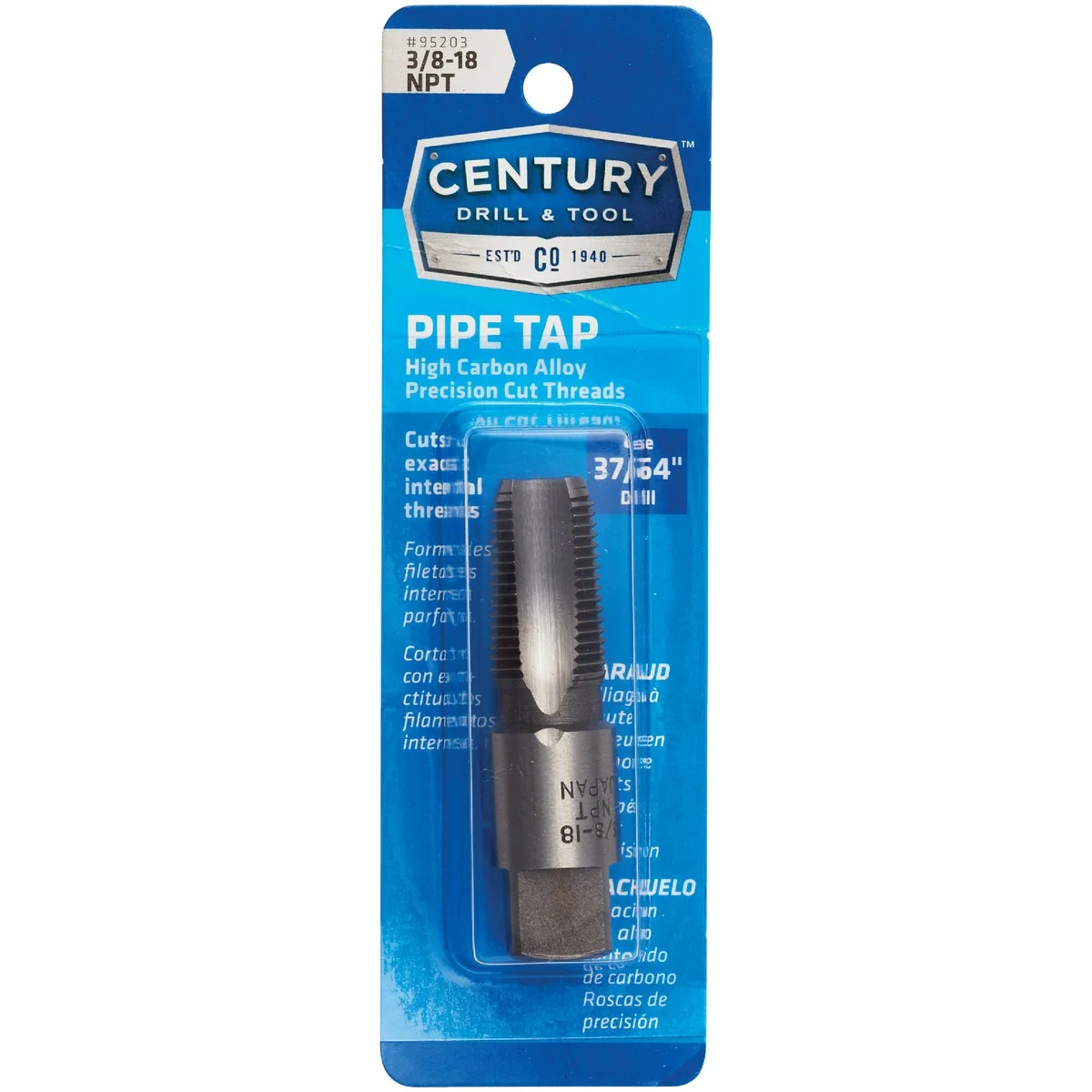 Sustainable Century Drill Tool 3 8-18 NPT National Pipe Thread Tap Durable