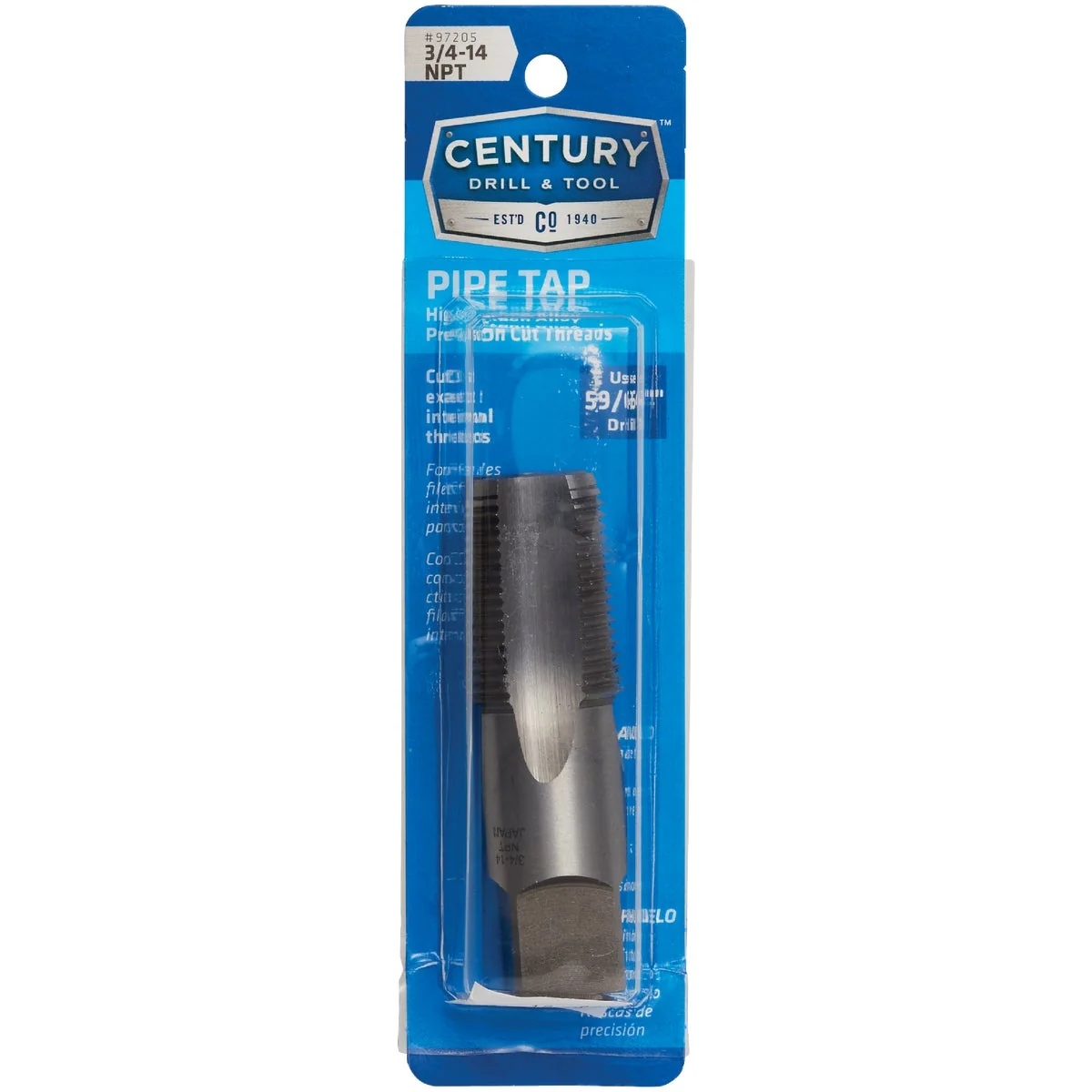 Original Century Drill Tool 3 4-14 NPT National Pipe Thread Tap Fine