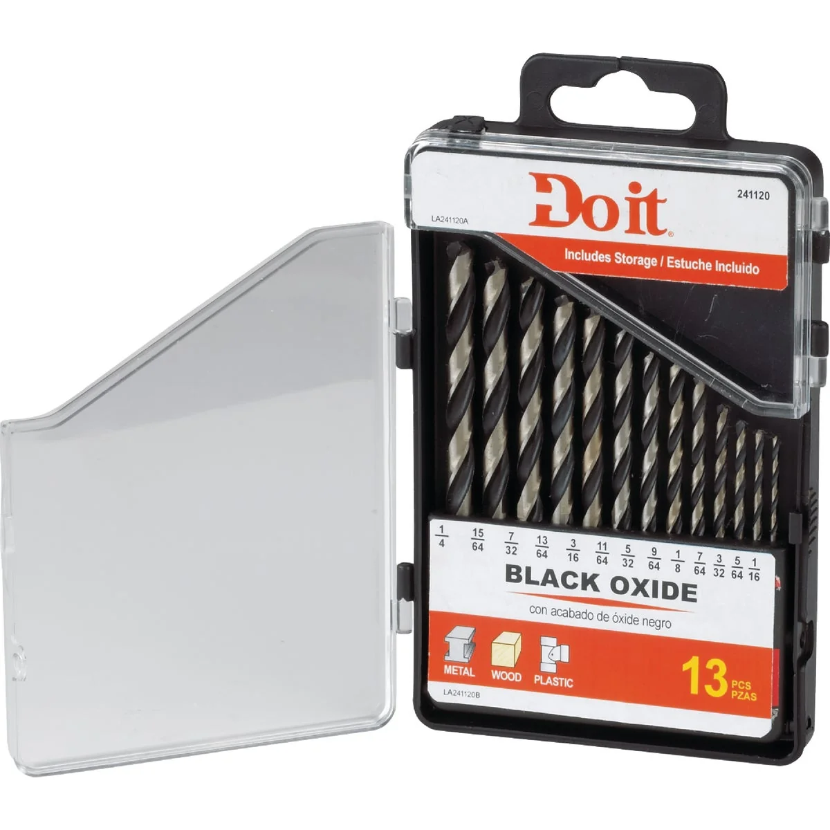 Functional Do it 13-Piece Black Oxide Drill Bit Set 1 16 In. thru 1 4 In. Secure