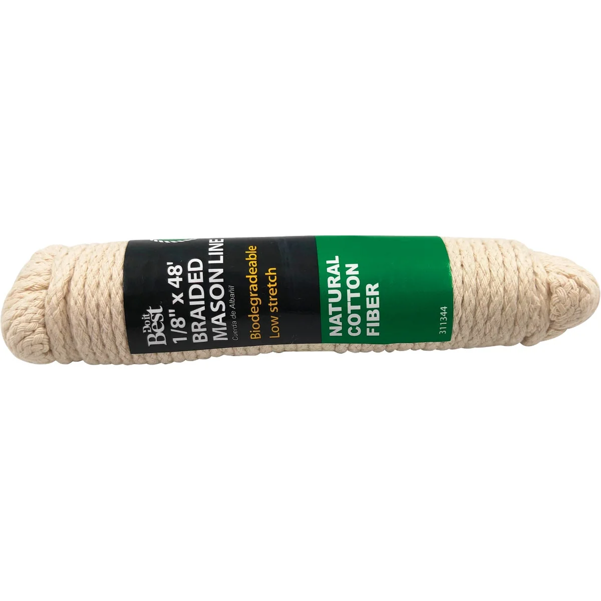 Convenient Do it 48 Ft. White Braided Cotton Mason Line Soft
