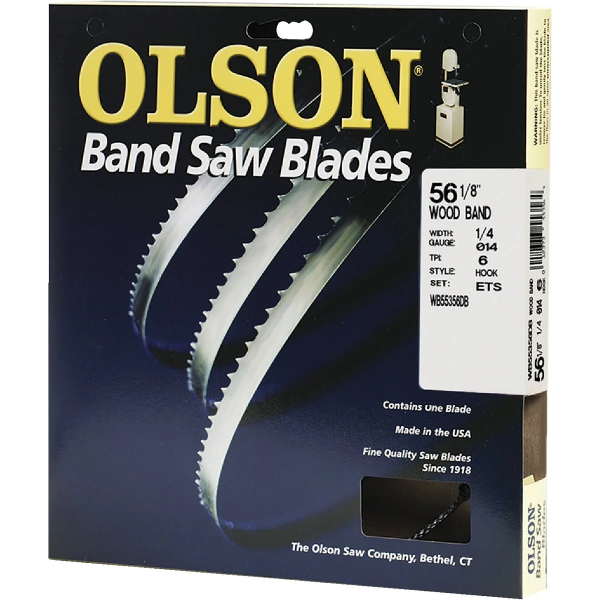 Practical Olson 56-1 8 In. x 1 4 In. 6 TPI Hook Wood Cutting Band Saw Blade Expertly Made
