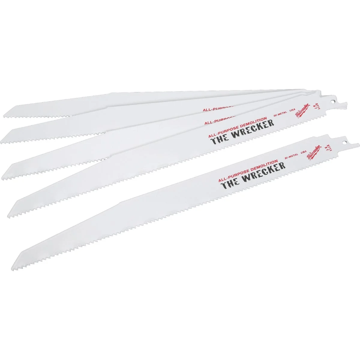 Versatile Milwaukee Sawzall THE WRECKER 12 In. 7 11 TPI Multi-Material Demolition Reciprocating Saw Blade 5-Pack Exceptional