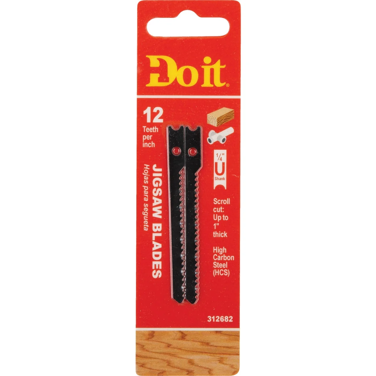 World-Class Do it U-Shank 3 In. x 12 TPI High Carbon Steel Jig Saw Blade Wood up to 1 In. 2-Pack Proven