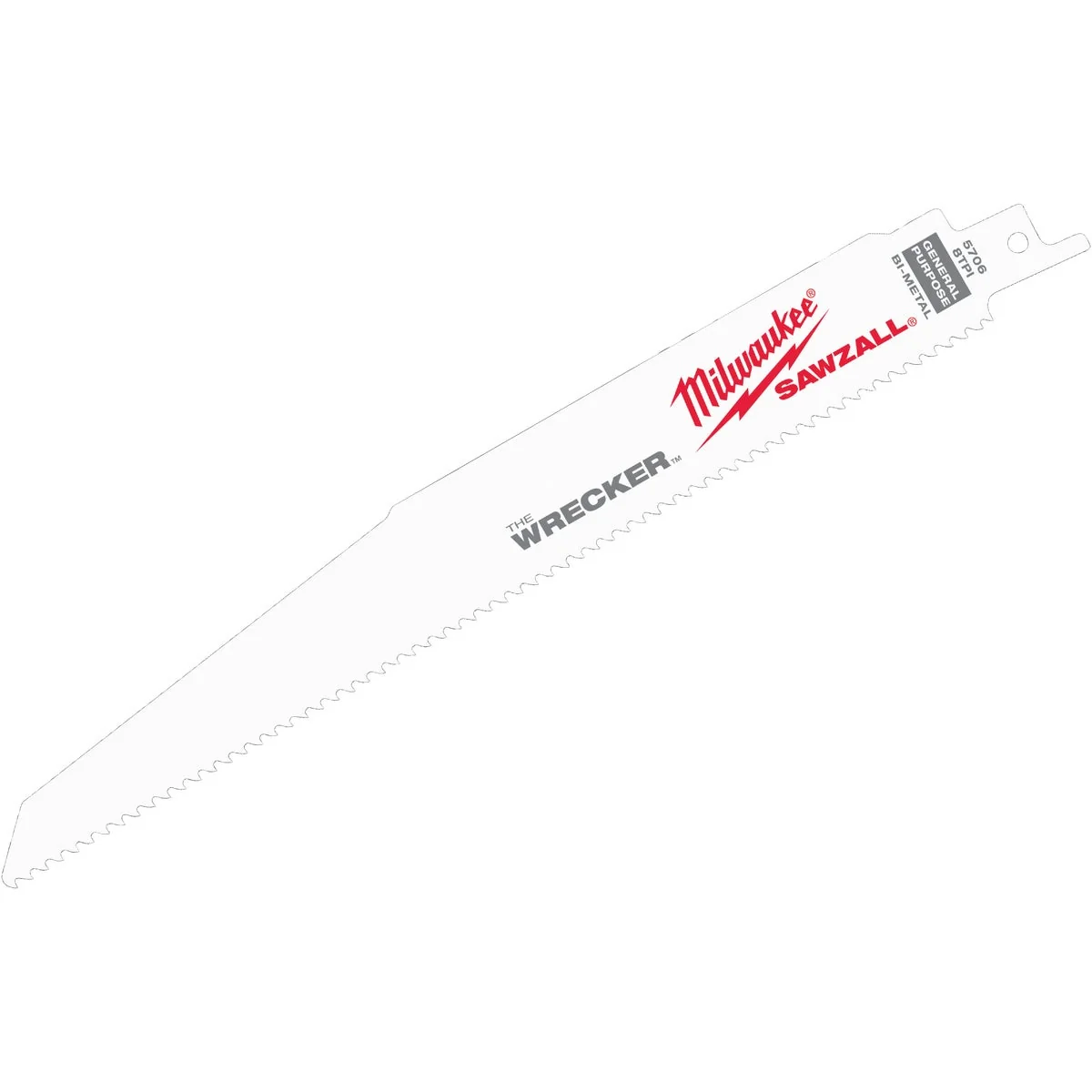 Natural Milwaukee Sawzall THE WRECKER 9 In. 7 11 TPI Multi-Material Demolition Reciprocating Saw Blade 5-Pack Original