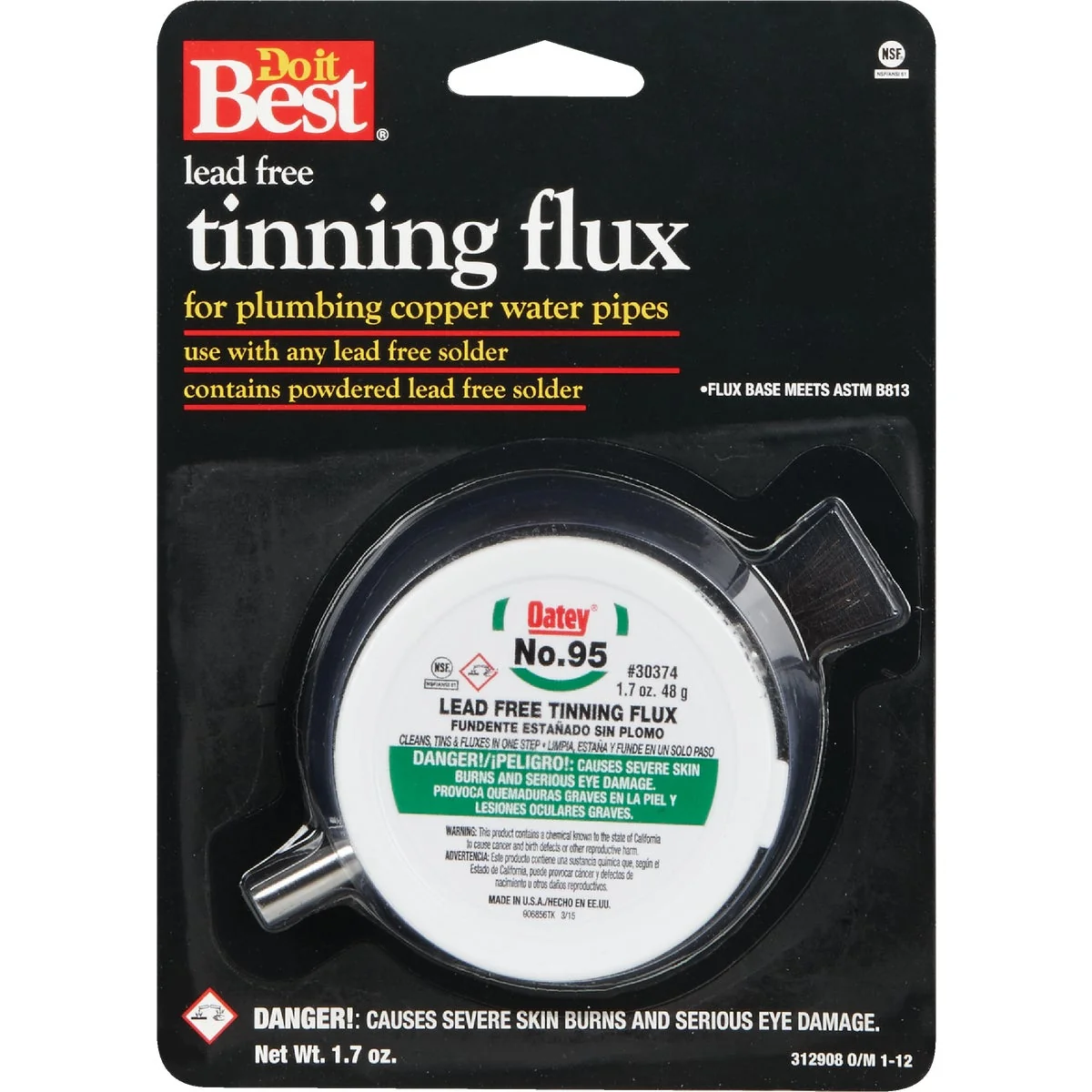 Fine Crafted Do it No. 95 1.7 Oz. Lead- Tinning Flux with Brush Powdered Natural