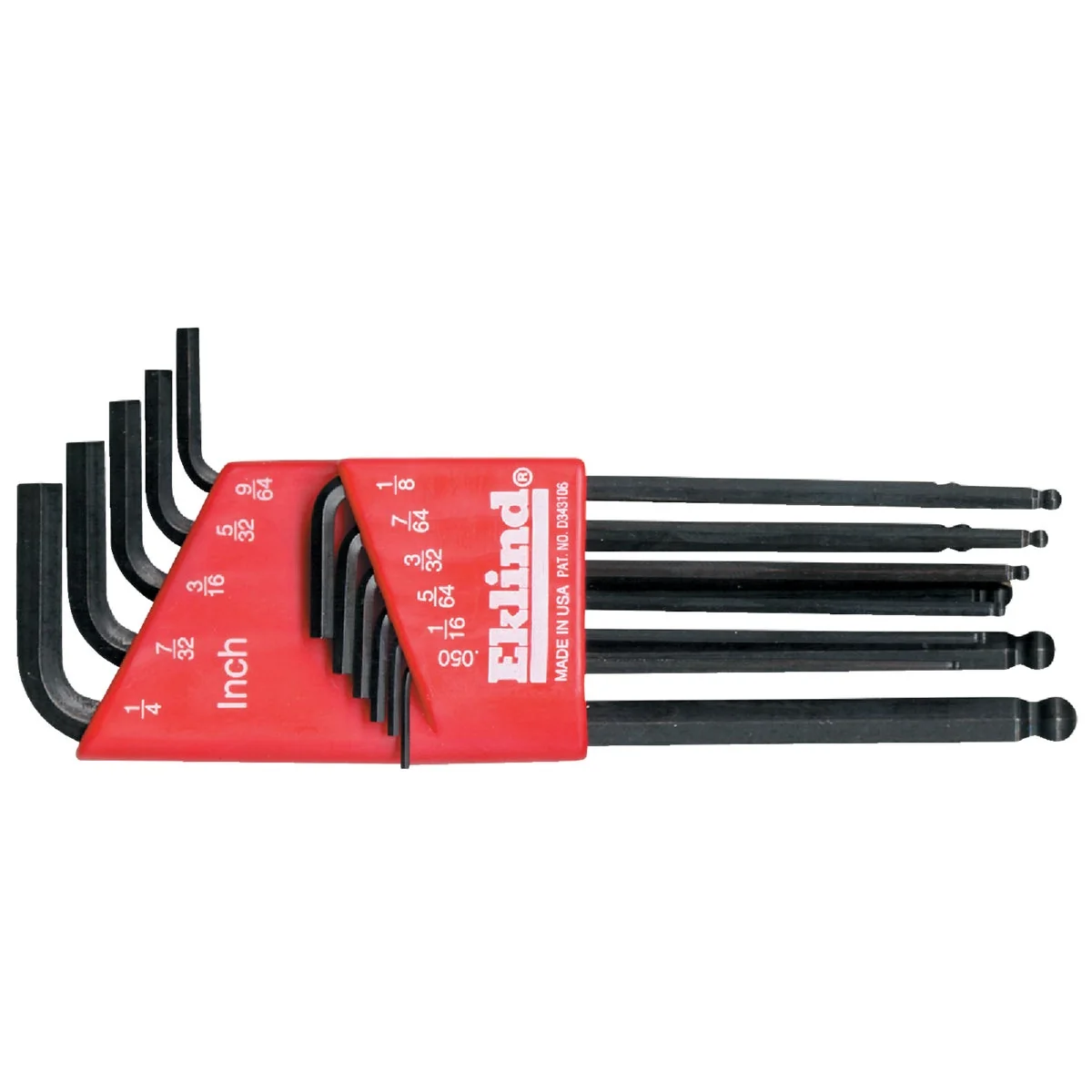 World-Class Eklind Standard Ball-End Hex Key Set 11-Piece Contemporary