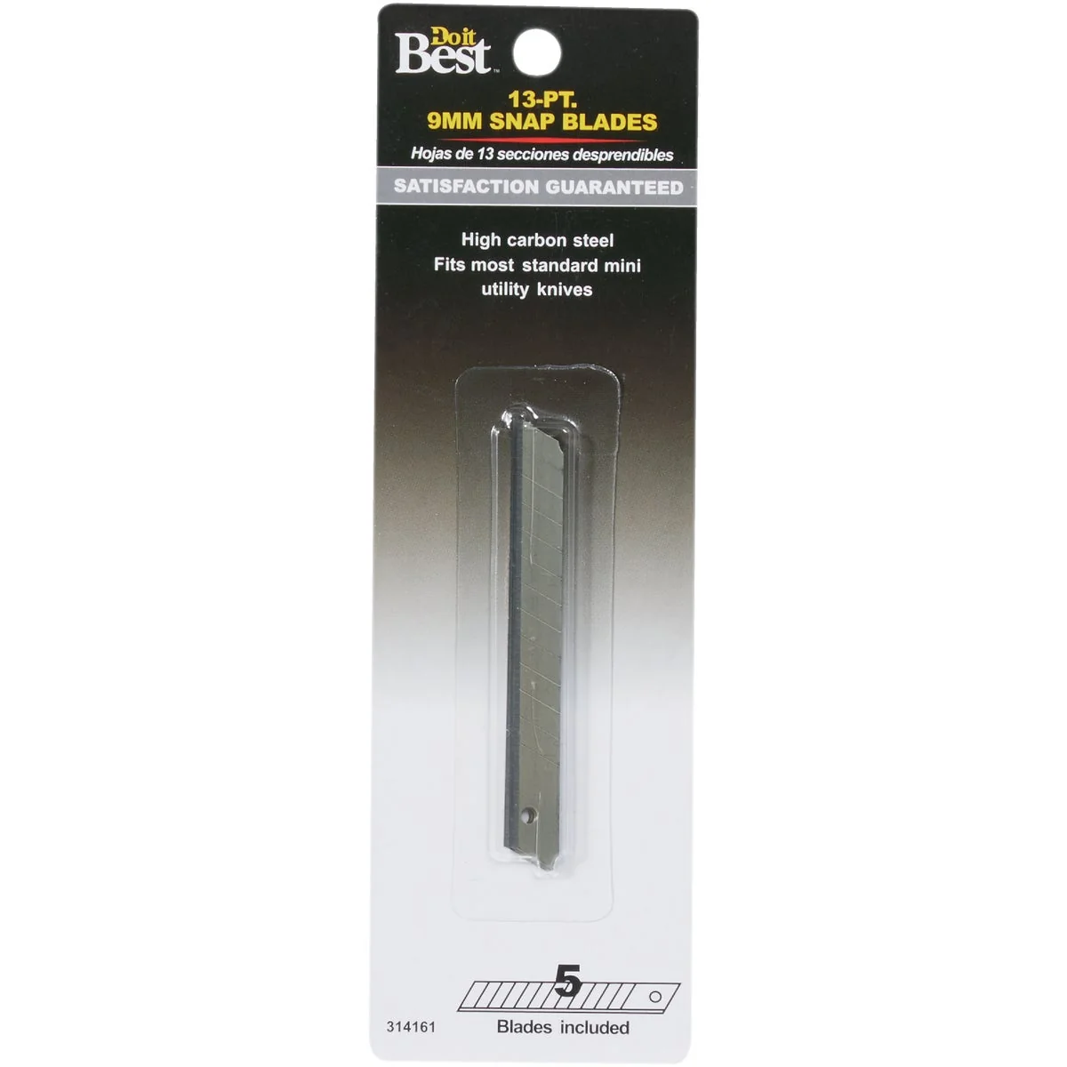 World-Class Do it 9 mm 13-Point Snap-Off Knife Blade 5-Pack Convenient