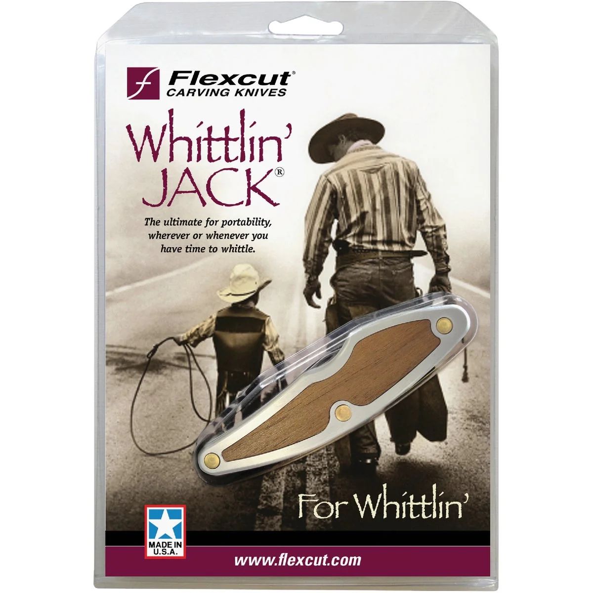 Outstanding Flexcut Whittlin' Jack Carving Knife with 1-1 2 In. Detail 2 In. Roughing Blades Expertly Made
