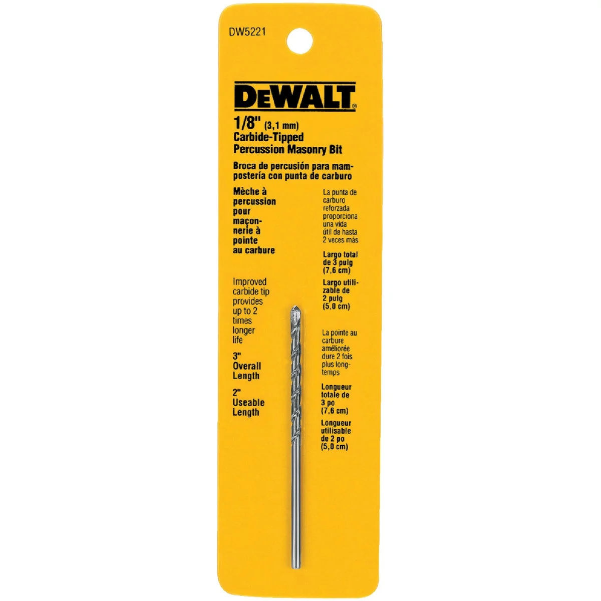 Sustainable DeWalt 1 8 In. x 3 In. Masonry Drill Bit Detailed