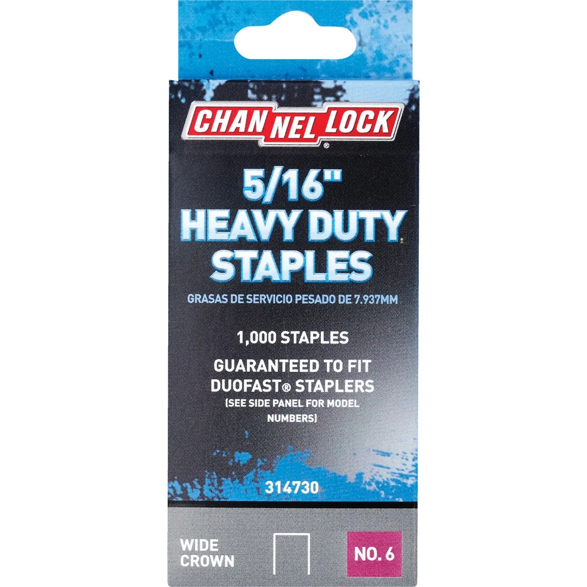 Enhanced Channellock No. 6 Heavy-Duty Wide Crown Staple 5 16 In. 1000-Pack Unique