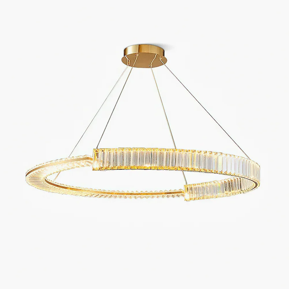 Sophisticated Kruisende kristallen ringkroonluchter Fast
