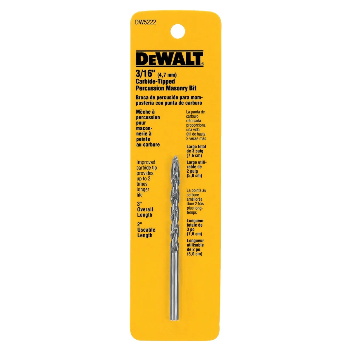 Exceptional DeWalt 3 16 In. x 3 In. Masonry Drill Bit Verified