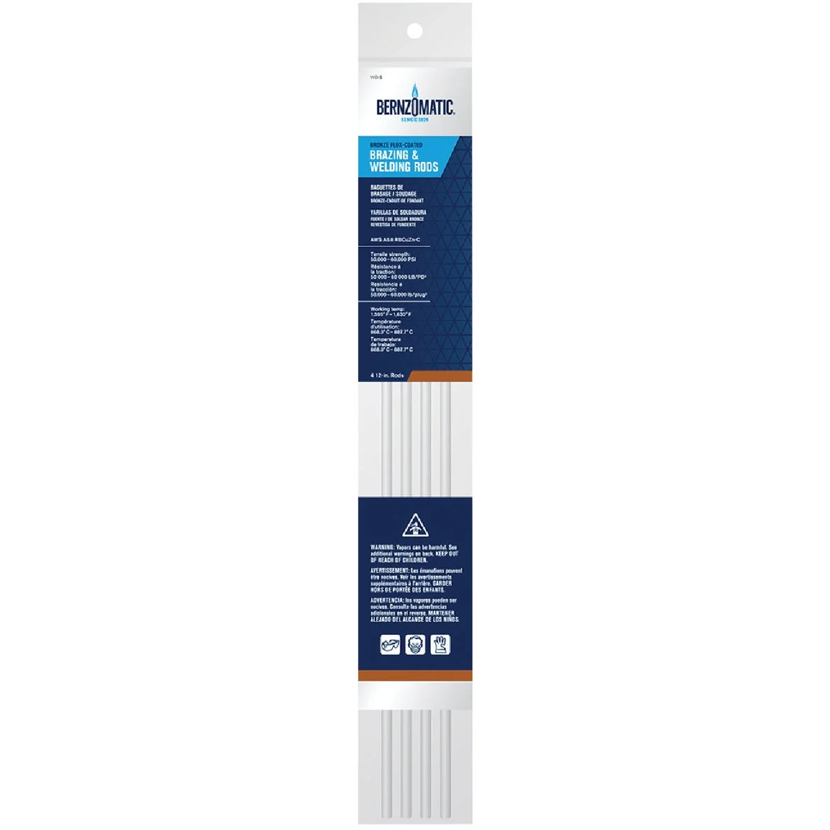 Easy-to-Use Bernzomatic Bronze Flux-Coated Welding and Brazing Rod 4-Pack Modern