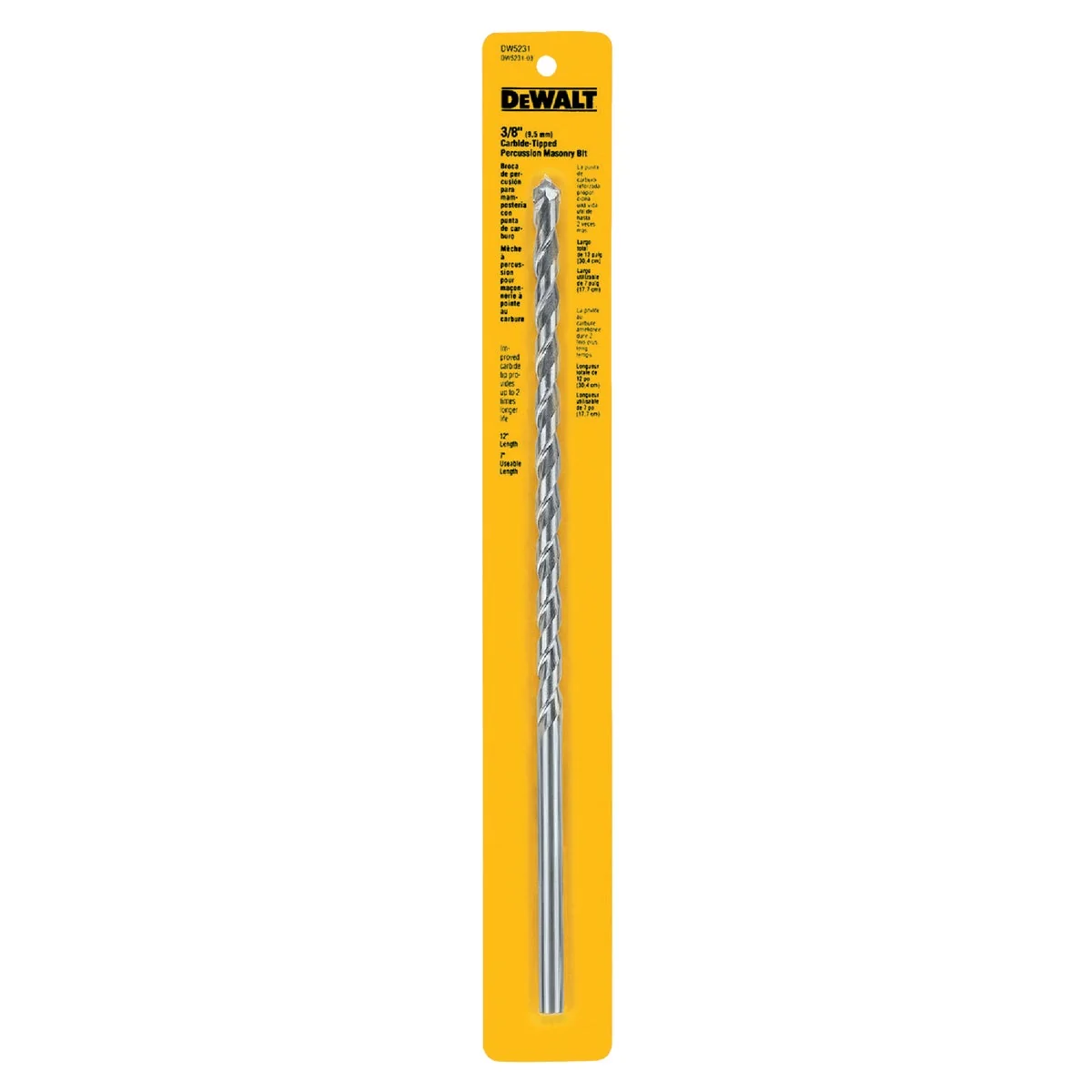Classic DeWalt 3 8 In. x 12 In. Masonry Drill Bit Genuine