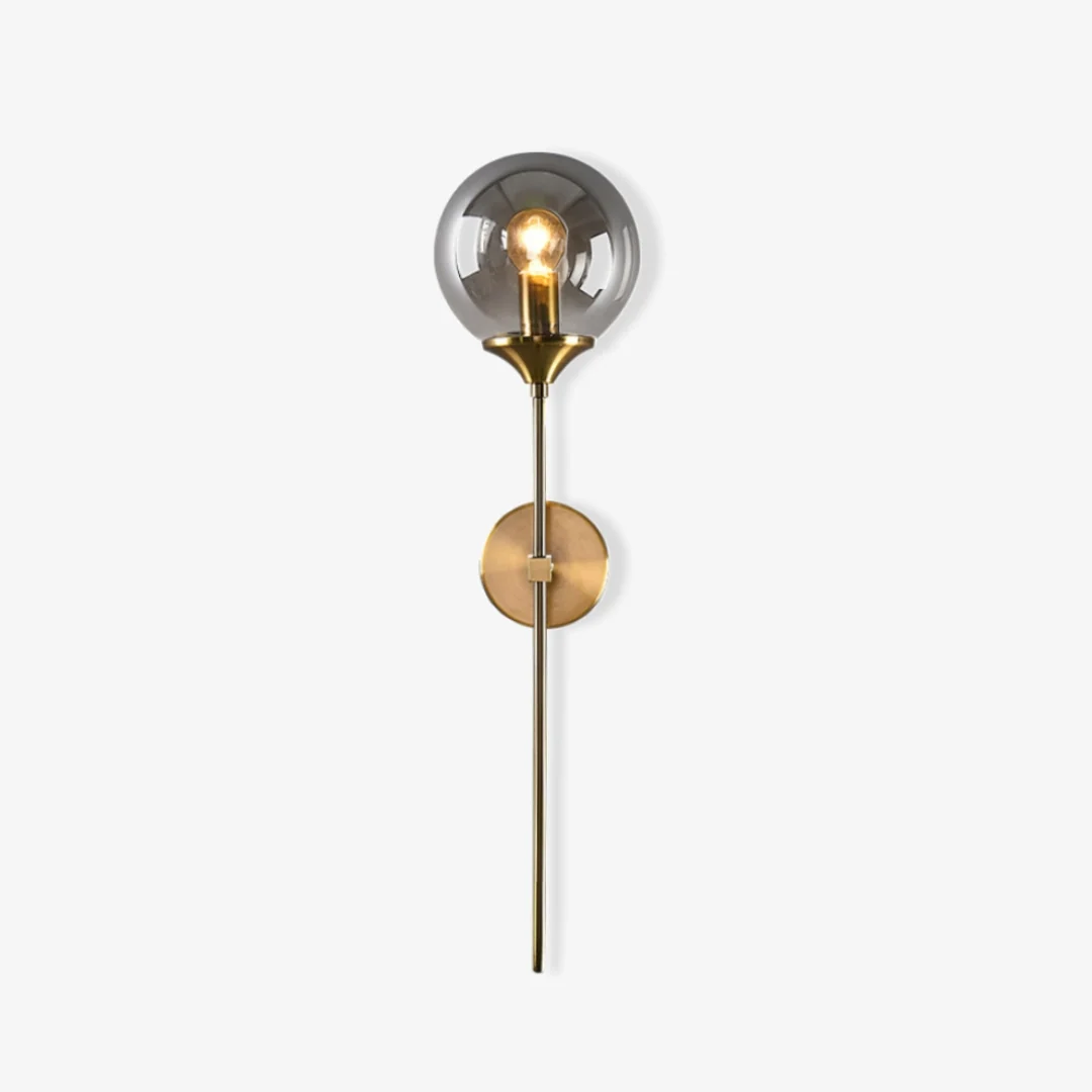 First-Class Noordse goudkleurige glazen wandlamp Unique