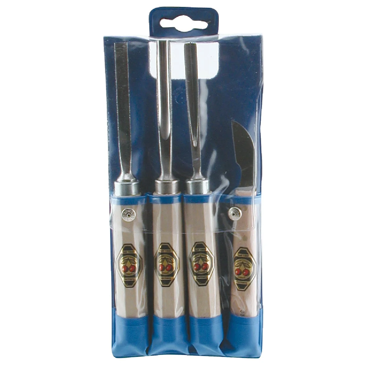 Classic Two Cherries 4-Piece Carving Tool Set Flexible
