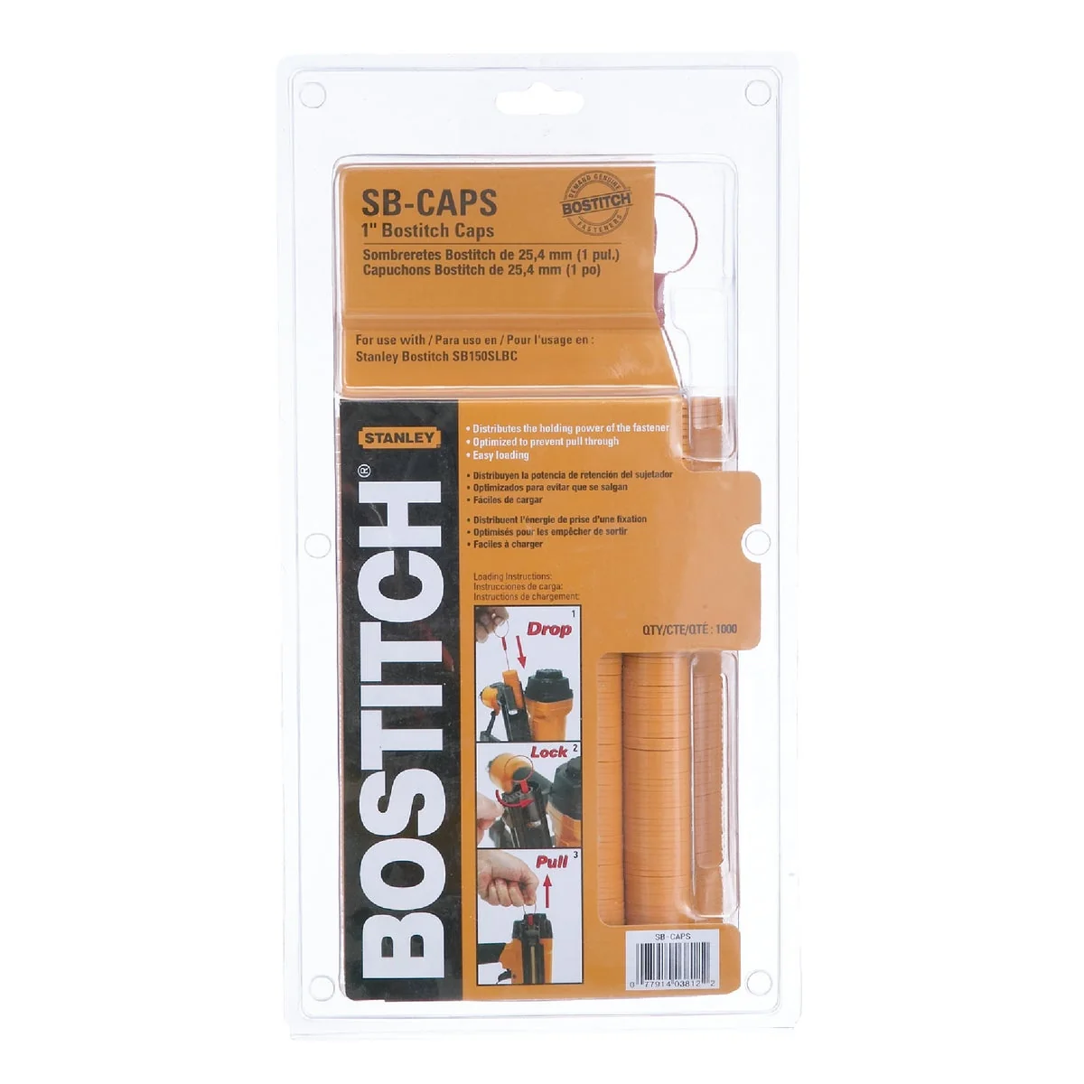 Official Bostitch 1 In. Plastic Button Caps for Cap Stapler 1000 Ct. Optimized