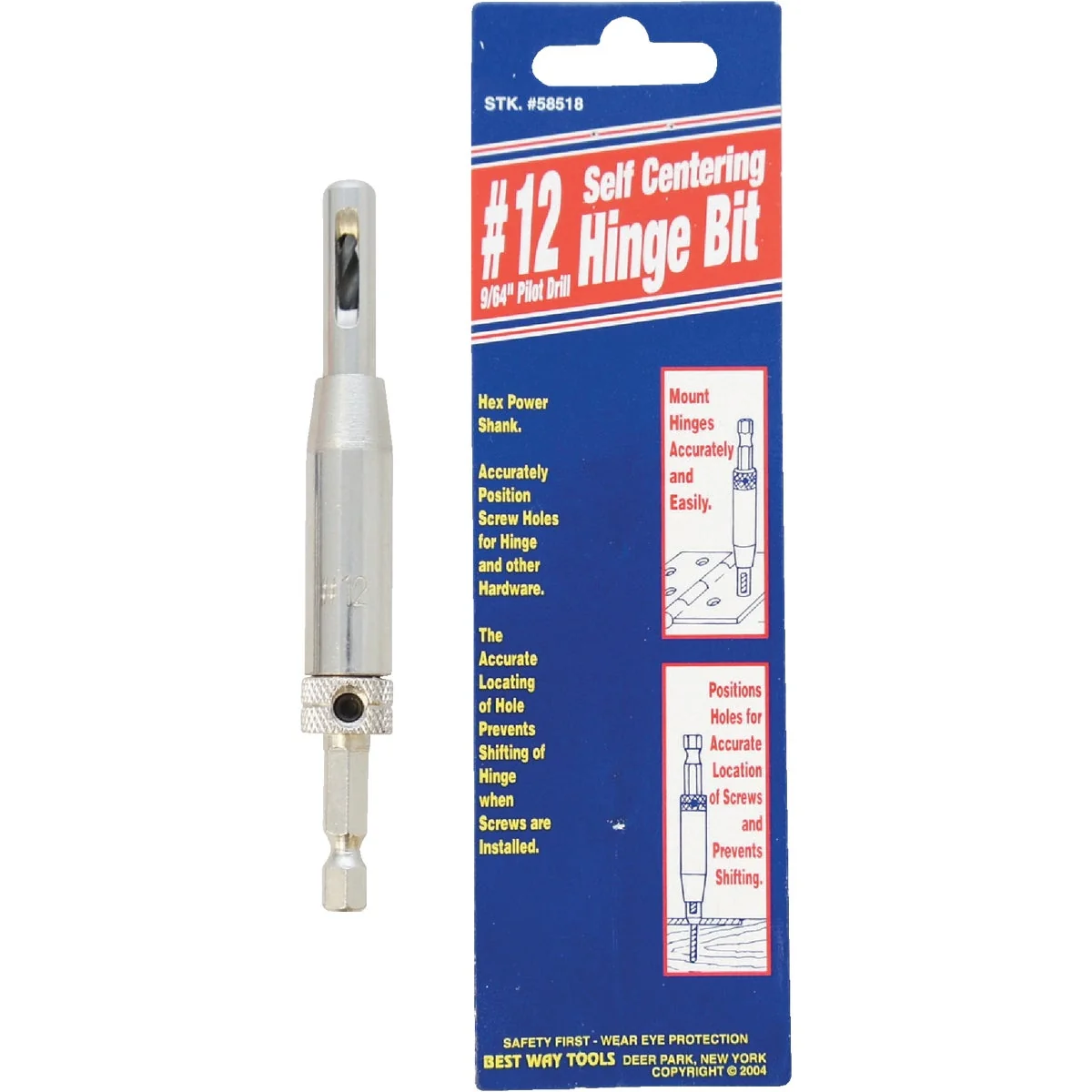 Refined Way Tools 12 9 64 In. Hinge Drill Bit Classic