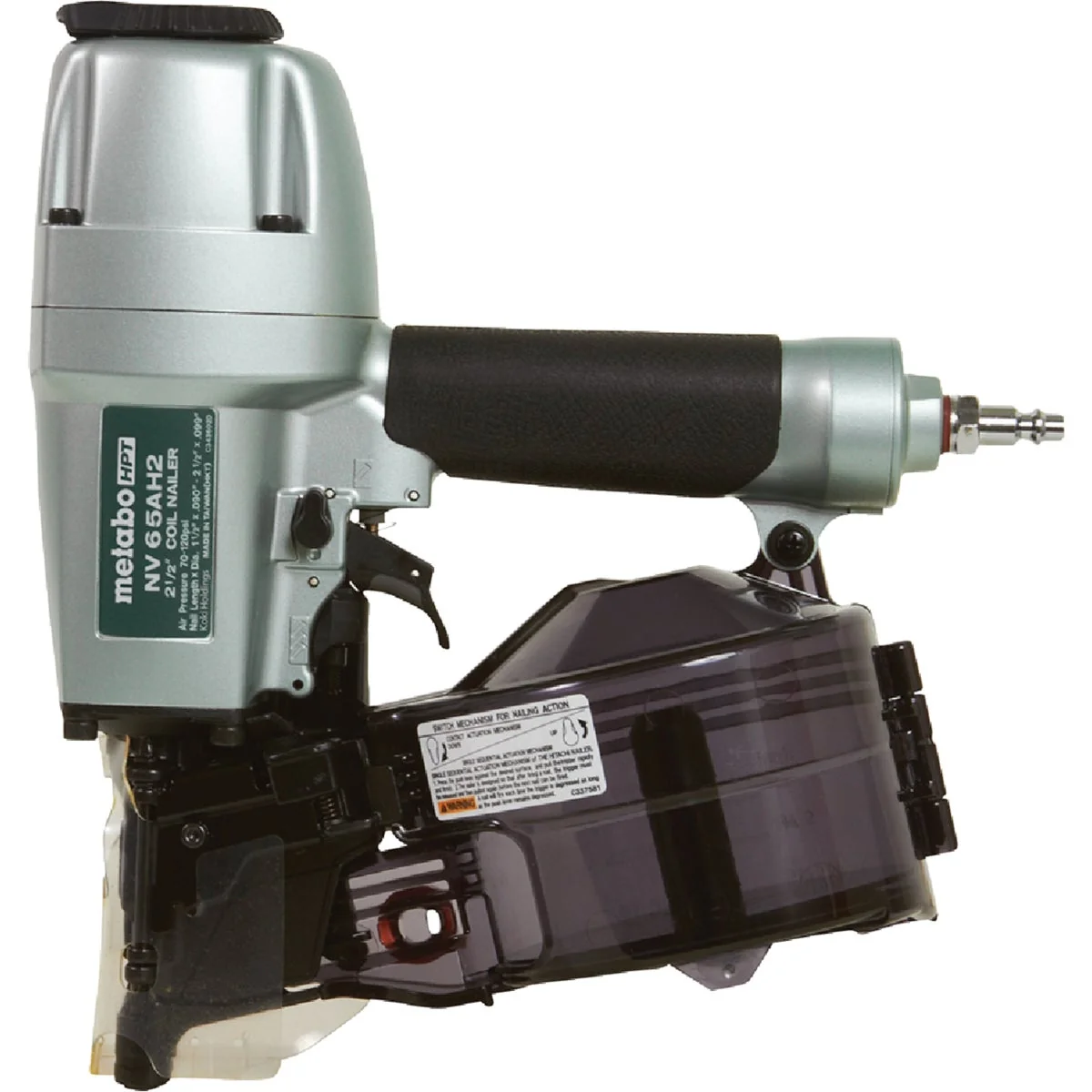 Lightweight Metabo HPT 16 Degree 2-1 2 In. Coil Siding Nailer Reusable