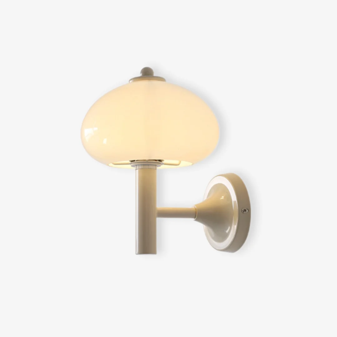 Comfortable Crème Paddestoel Wandlamp Certified