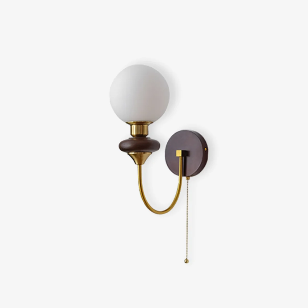 Classic Retro walnoot wandlamp Convenient