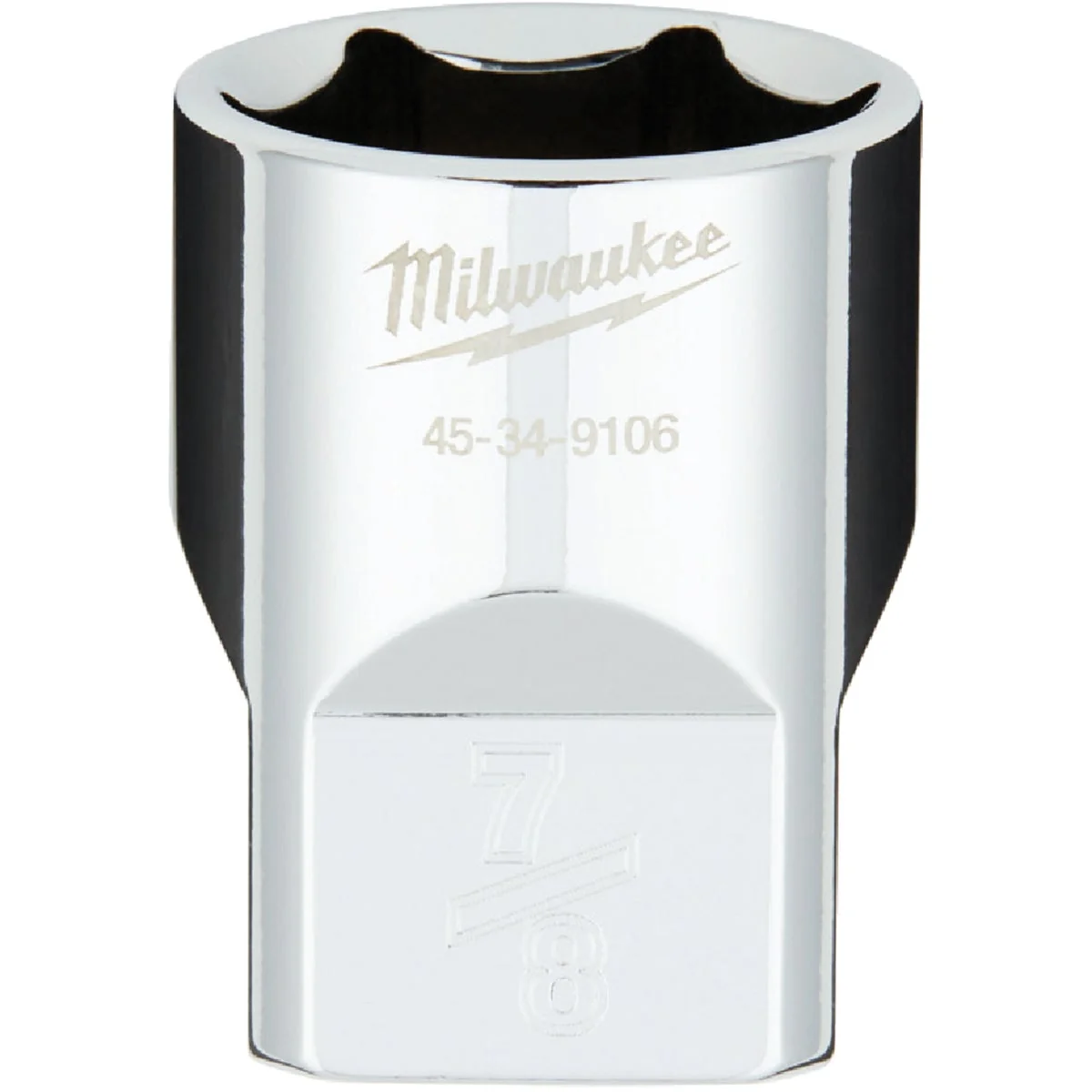 Premium Material Milwaukee 1 2 In. Drive 7 8 In. 6-Point Shallow Standard Socket with FOUR FLAT Sides Contemporary