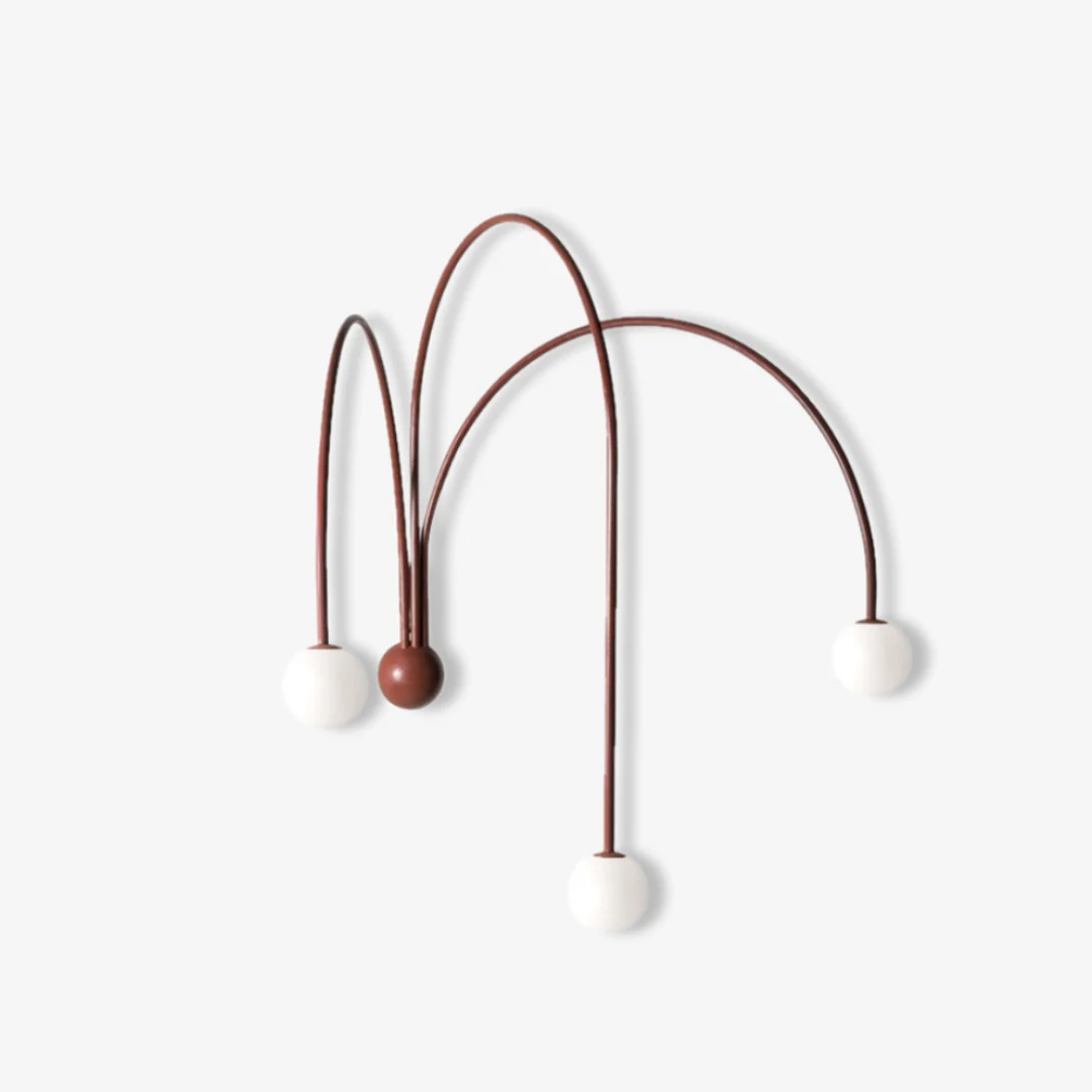 Professional Rode 3-kops lijnwandlamp Efficient