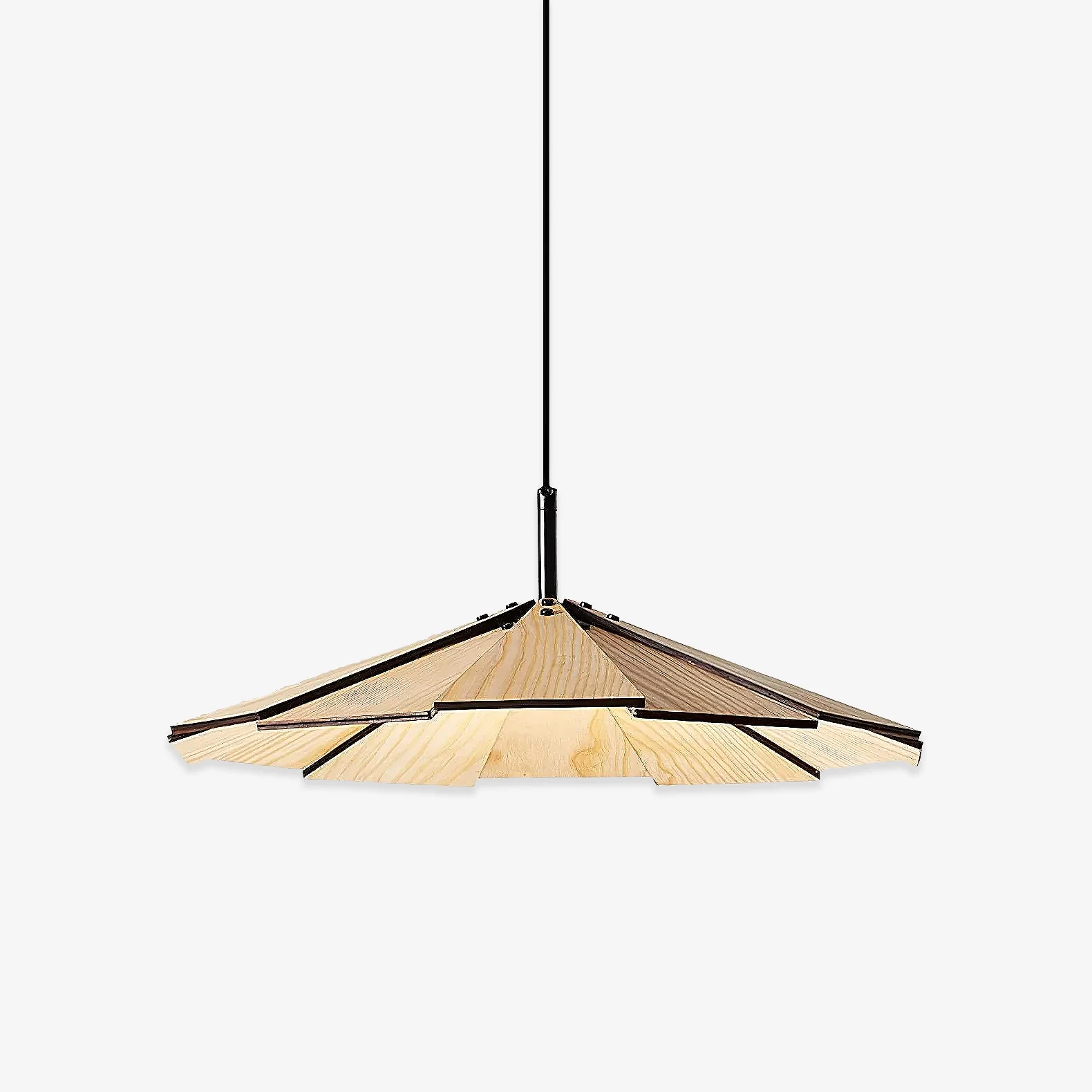 Smooth Paraplu houten hanglamp Solid