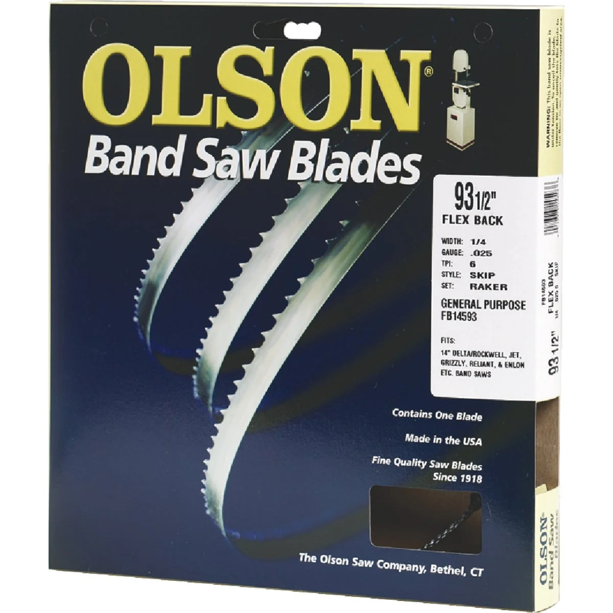 Original Olson 93-1 2 In. x 1 4 In. 6 TPI Skip Flex Back Band Saw Blade Carefully Designed