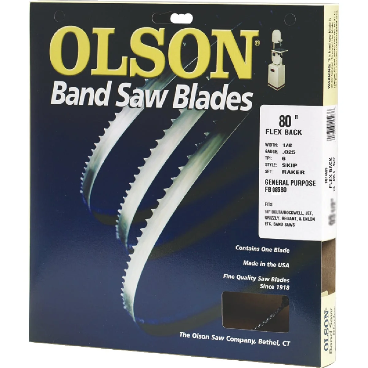 Traditional Olson 80 In. x 1 8 In. 14 TPI Regular Flex Back Band Saw Blade Healthy