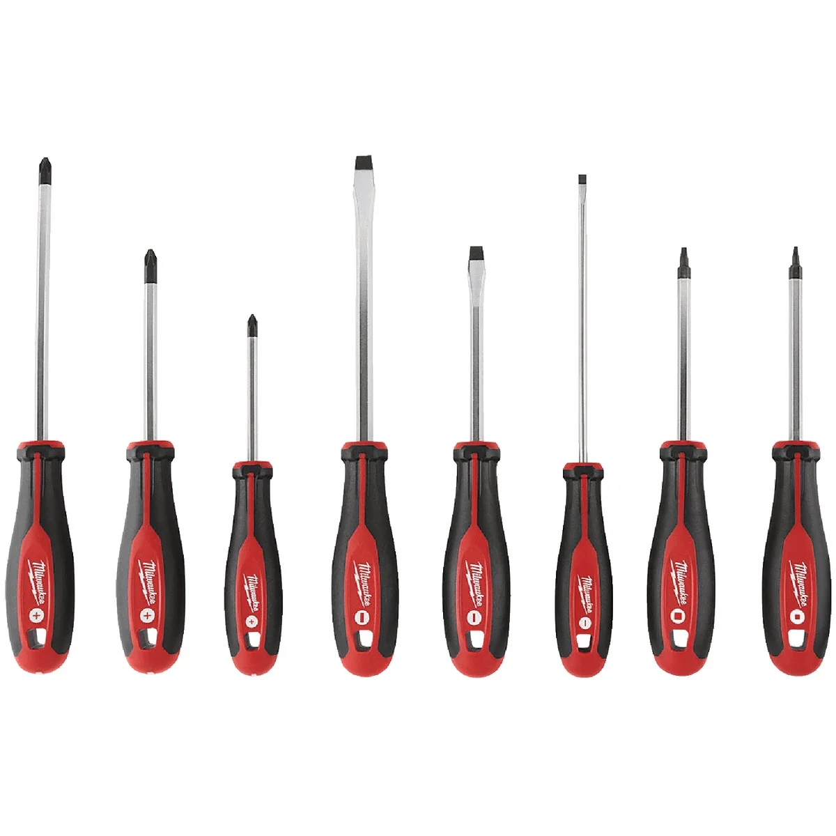 Specialty Milwaukee Screwdriver Set with Square Drive 8-Piece Secure