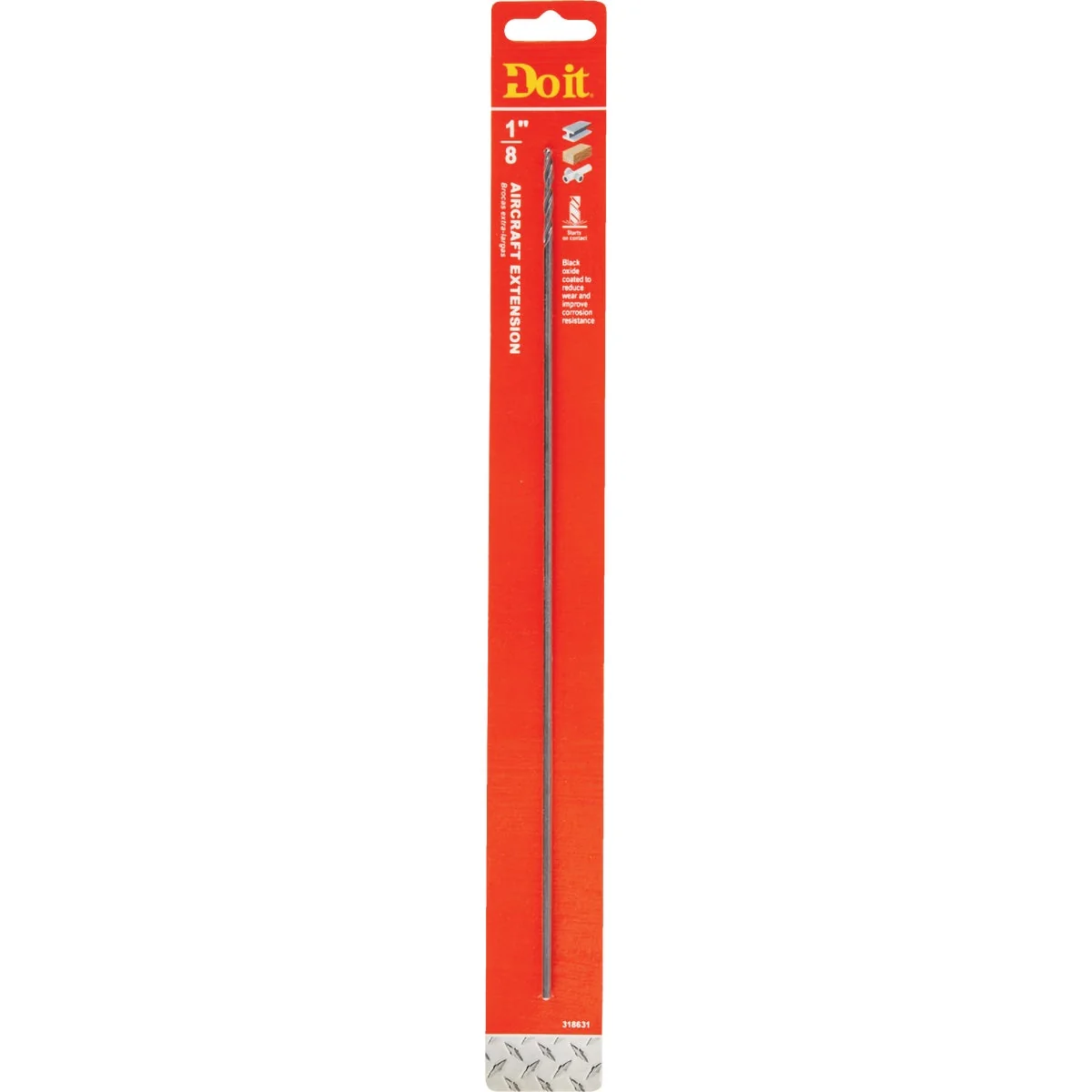 Green Do it 1 8 In. x 12 In. Black Oxide Extended Length Drill Bit Recyclable