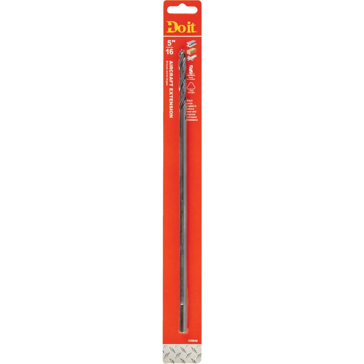 Detailed Do it 5 16 In. x 12 In. Black Oxide Extended Length Drill Bit Long-Lasting