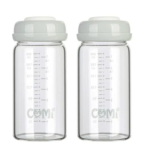 Sophisticated Wide Neck Glass Breastmilk Collection n Storage Bottle Top-Quality