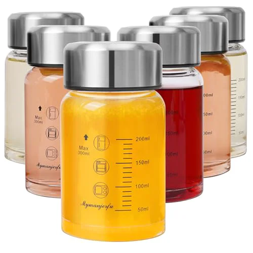 Quality Glass Juice Bottles 6 Pack 10 oz 6 Count Trendy