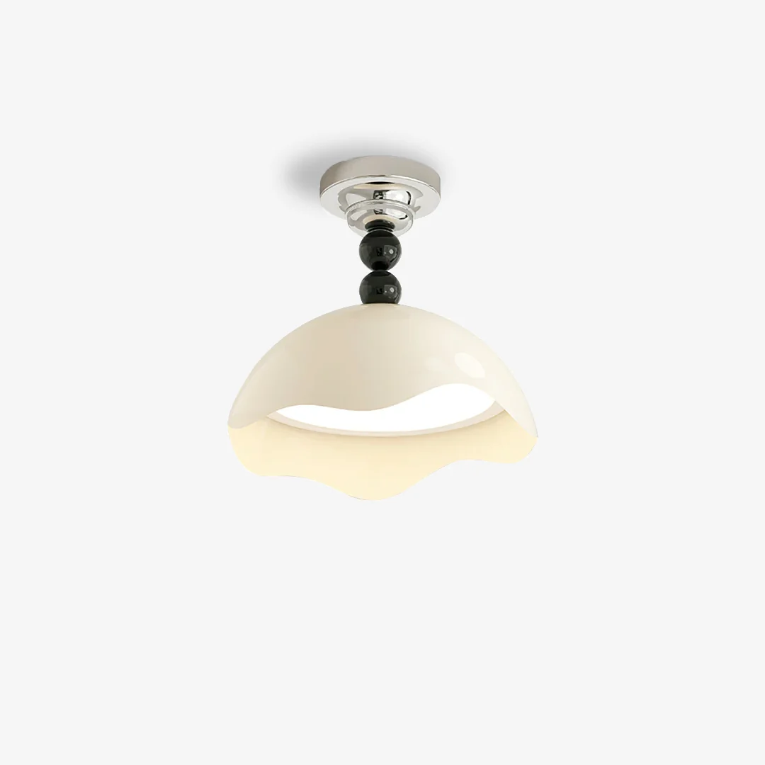 Exclusive Plafondlamp met golvende eierschaalstructuur Organic