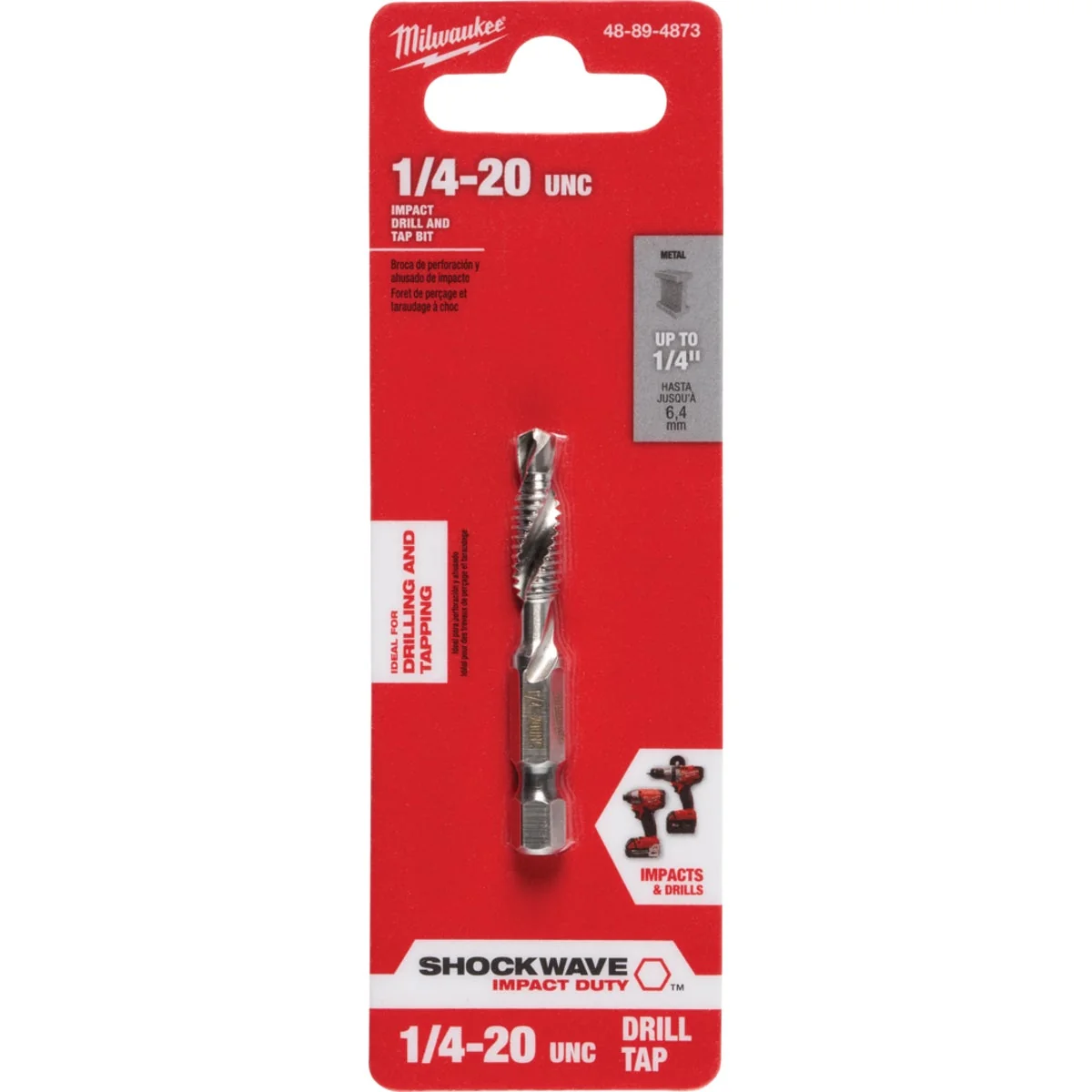 World-Class Milwaukee Shockwave 1 4-20 UNC SAE Impact Drill Tap Bit Eco-Friendly