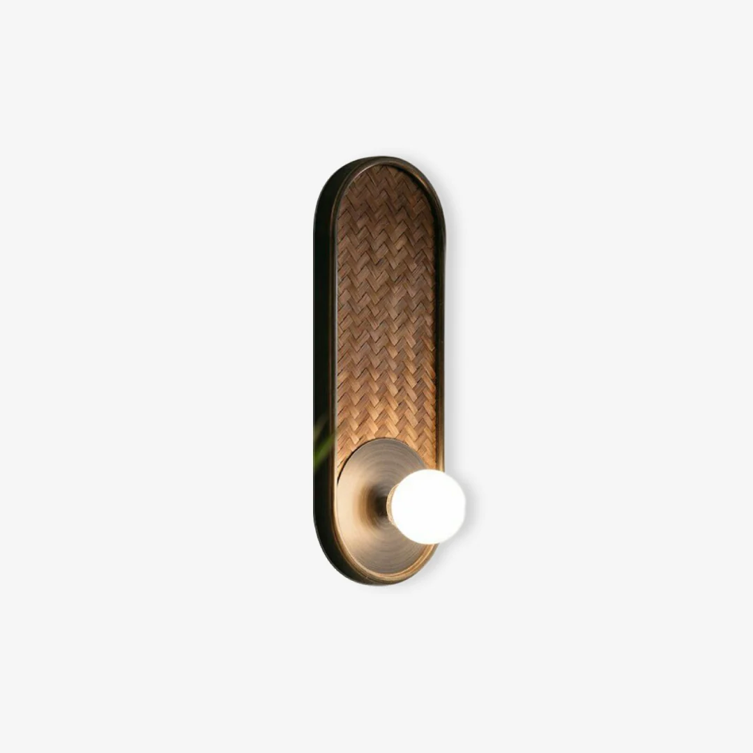 Responsible Bamboe geweven wandlamp Sustainable